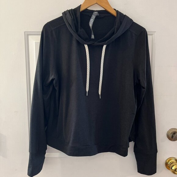 Vuori Woman's Black Heather DreamKnit Halo Essential Hoodie Sz Lr - Picture 5 of 12